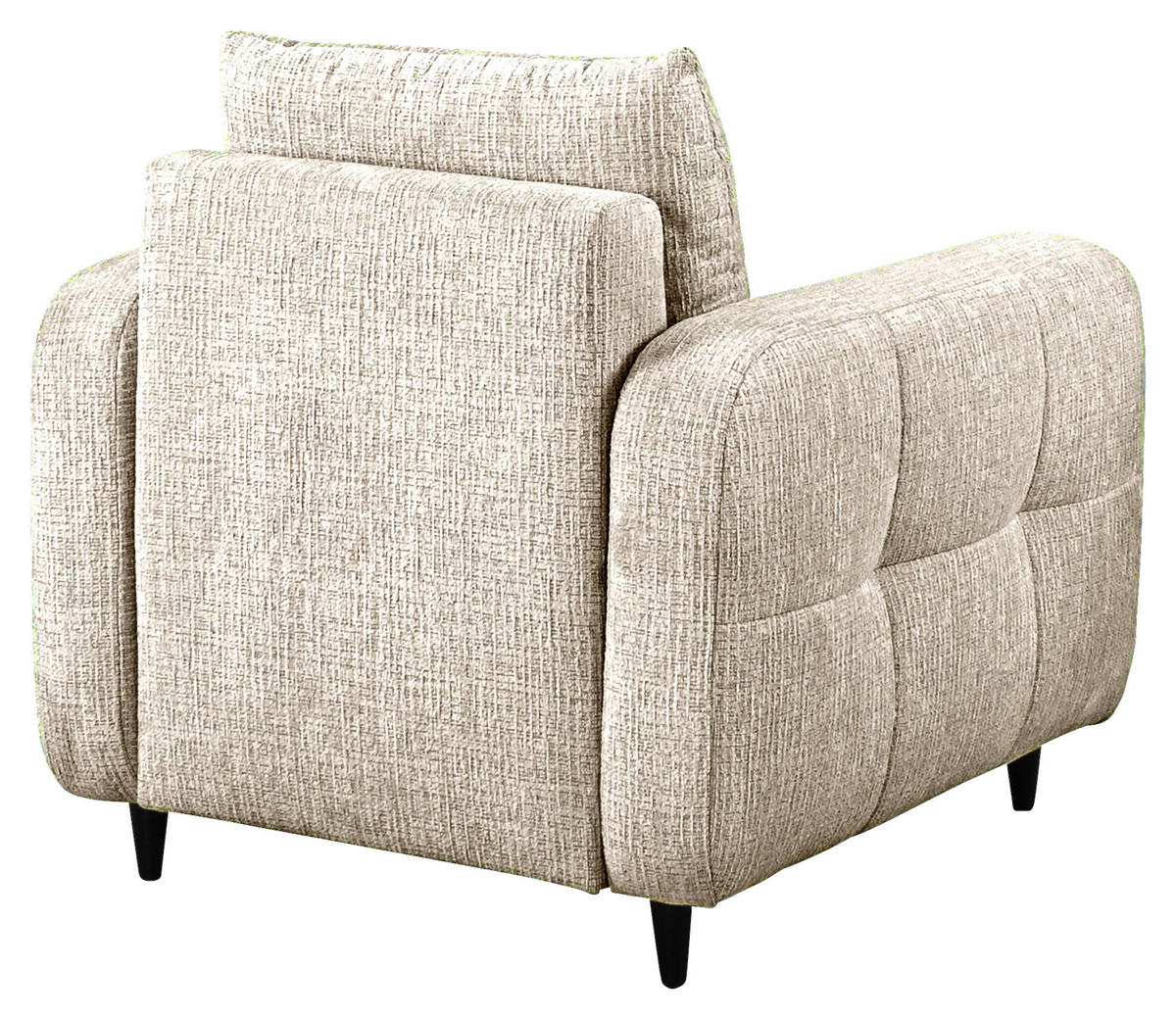 COCKTAILSESSEL Flachgewebe Naturfarben    - Schwarz/Naturfarben, Design, Holz/Textil (90/88/91cm) - Lomoco