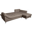 ECKSOFA Braun Struktur - Schwarz/Braun, KONVENTIONELL, Textil/Metall (274/194cm) - Carryhome