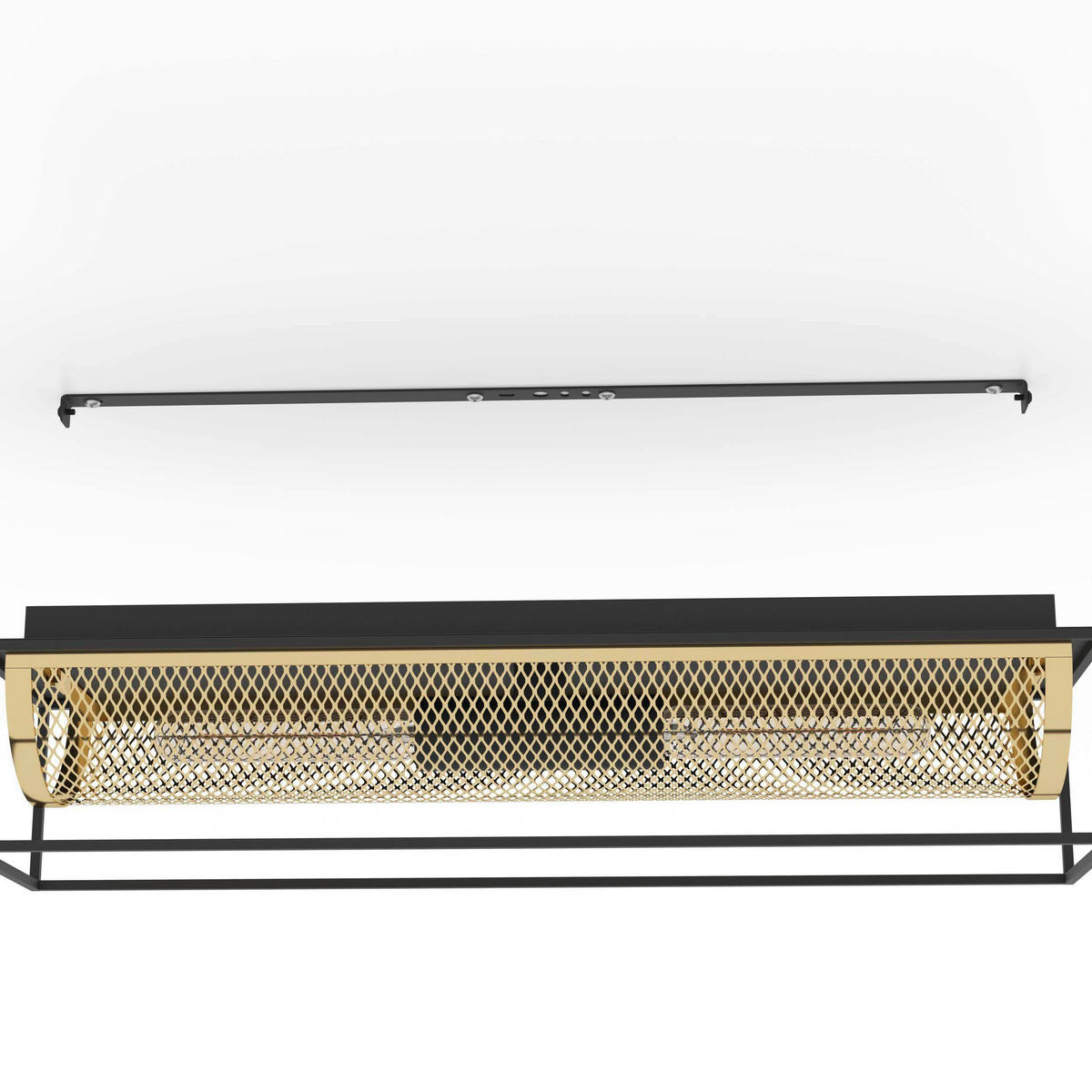 DECKENLEUCHTE    64/17/14,5 cm  - Messingfarben/Schwarz, Design, Metall (64/17/14,5cm) - Eglo