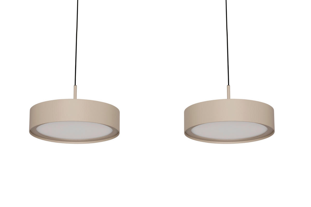 LED-HÄNGELEUCHTE Bellevue 118/17,5/180 cm  - Sandfarben, Design, Metall (118/17,5/180cm) - Dieter Knoll