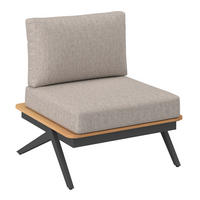 LOUNGE SREDNJI DIO  antracit, siva, prirodne boje   - siva/prirodne boje, Moderno, drvo/metal (75/67/75cm) - Amatio