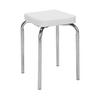STAPELBAR PALL i metall, textil silver, vit  - vit/silver, Klassisk, metall/textil (36/49/36cm)
