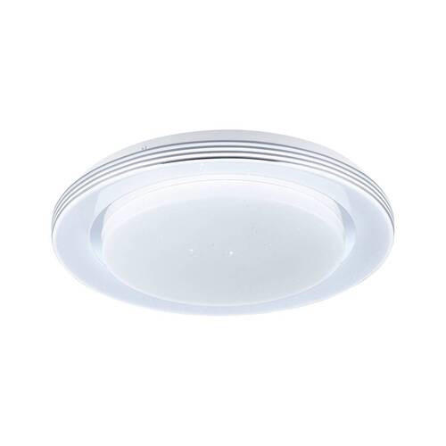 DECKENLEUCHTE 38/7,5 cm   - Chromfarben/Weiß, Basics, Kunststoff/Metall (38/7,5cm) - Paulmann