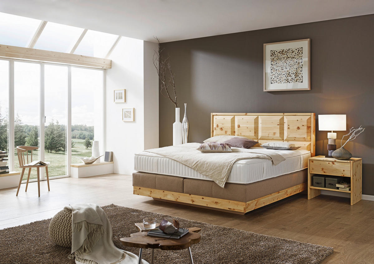 BOXSPRINGBETT 180/200 cm in Beige - Einrichtungsbeispiel