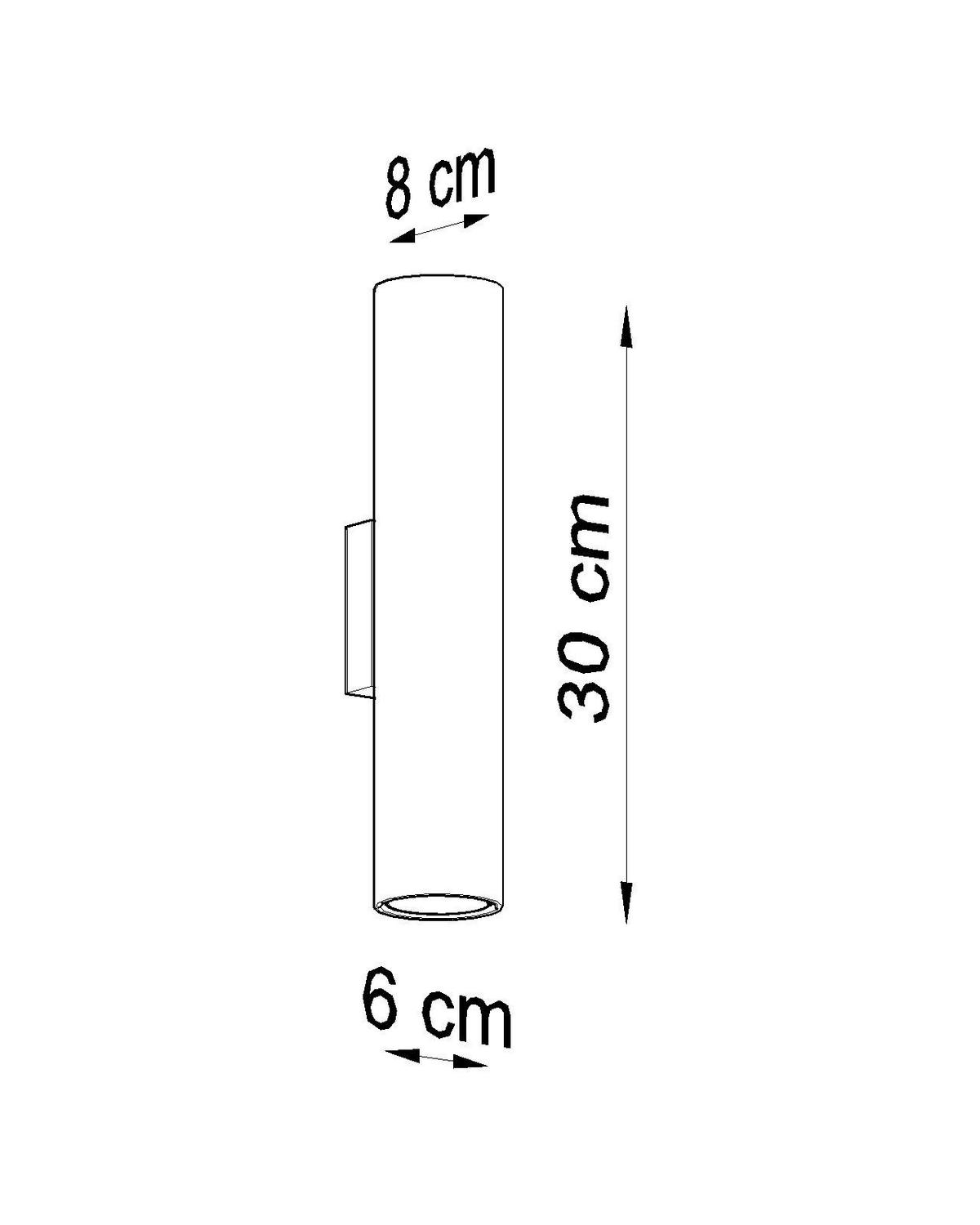 WANDLEUCHTE LAGOS 6/8/30 cm  - Schwarz, KONVENTIONELL, Metall (6/8/30cm)