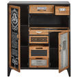 KOMMODE in 90/106/32 cm - Multicolor/Schwarz, LIFESTYLE, Glas/Holz (90/106/32cm) - Landscape