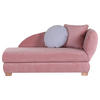 RÉCAMIERE Altrosa Mikrofaser  - Eichefarben/Altrosa, LIFESTYLE, Holz/Textil (176/85/88cm) - Xora