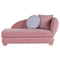 RÉCAMIERE Altrosa Mikrofaser  - Eichefarben/Altrosa, LIFESTYLE, Holz/Textil (176/85/88cm) - Xora