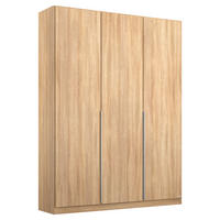 DREHTÜRENSCHRANK Sonoma Eiche  - Alufarben/Sonoma Eiche, Modern, Holzwerkstoff/Metall (136/229/54cm) - Rauch Möbel
