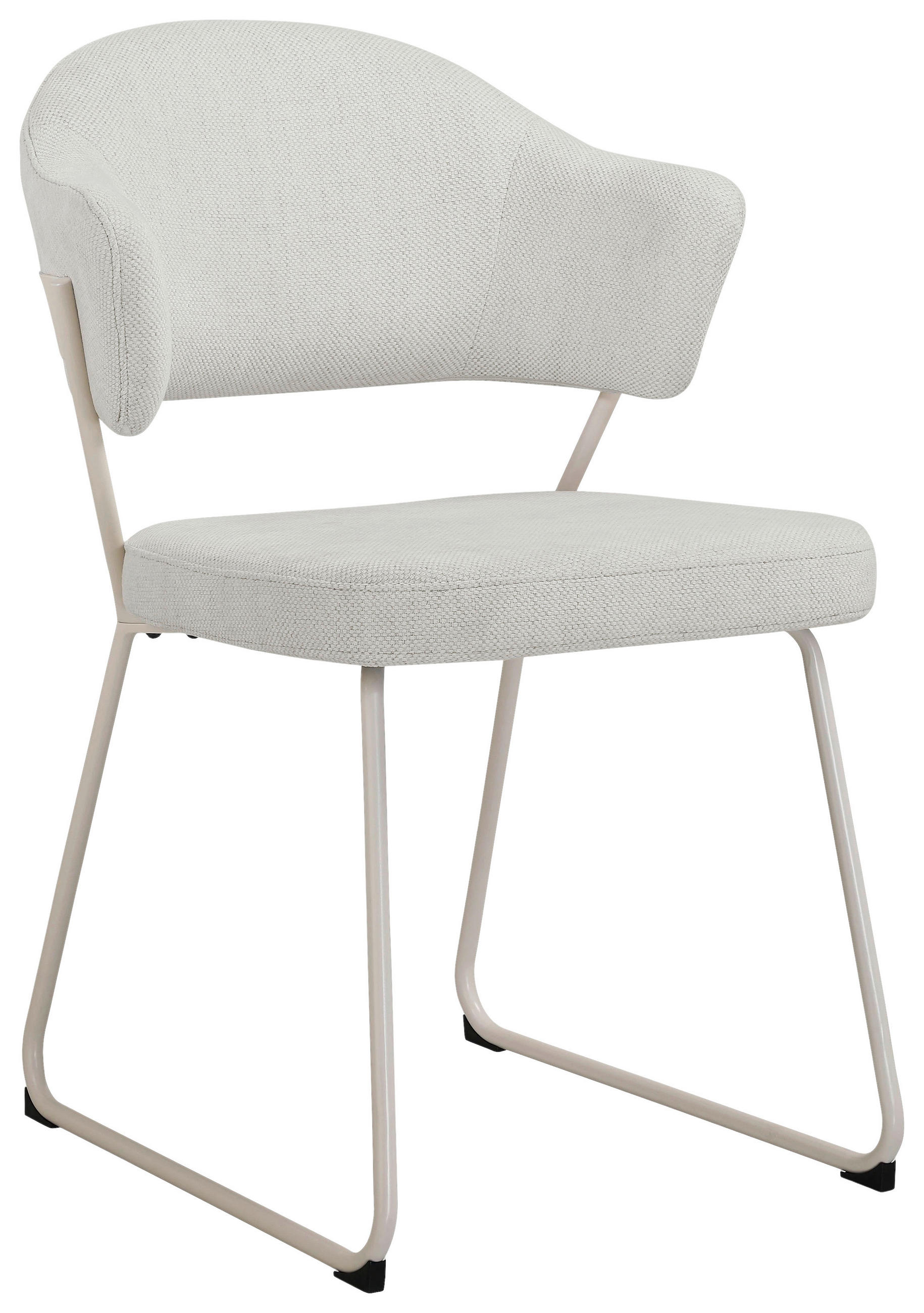 STUHL - Creme, Design, Textil/Metall (57/82/62cm) - Novel
