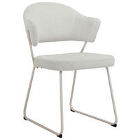 STUHL - Creme, Design, Textil/Metall (57/82/62cm) - Novel
