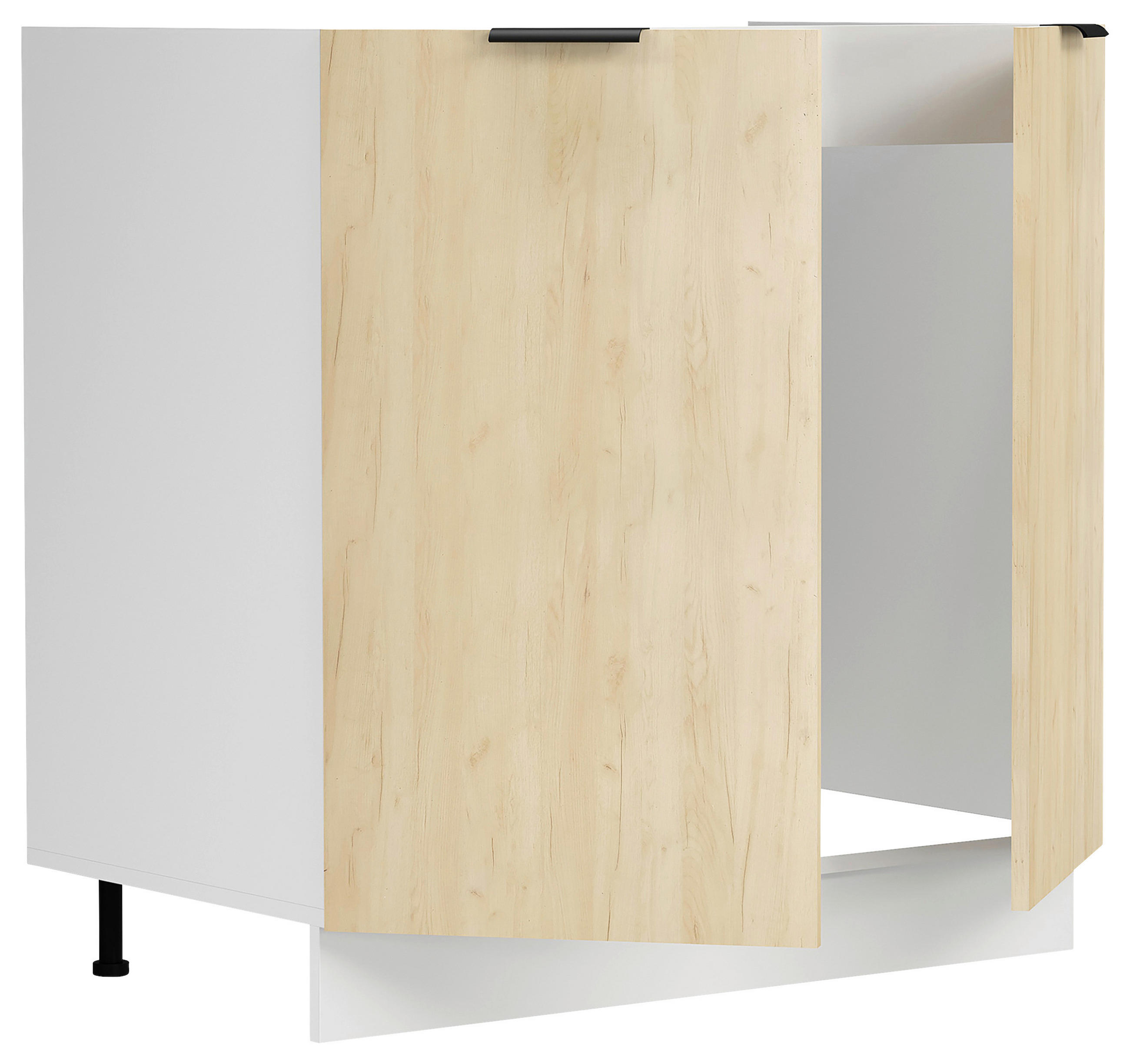 SPÜLENUNTERSCHRANK 80/82/46 cm  in Weiss, Honigeiche  - Honigeiche/Weiss, Trend, Holzwerkstoff/Kunststoff (80/82/46cm) - MID.YOU