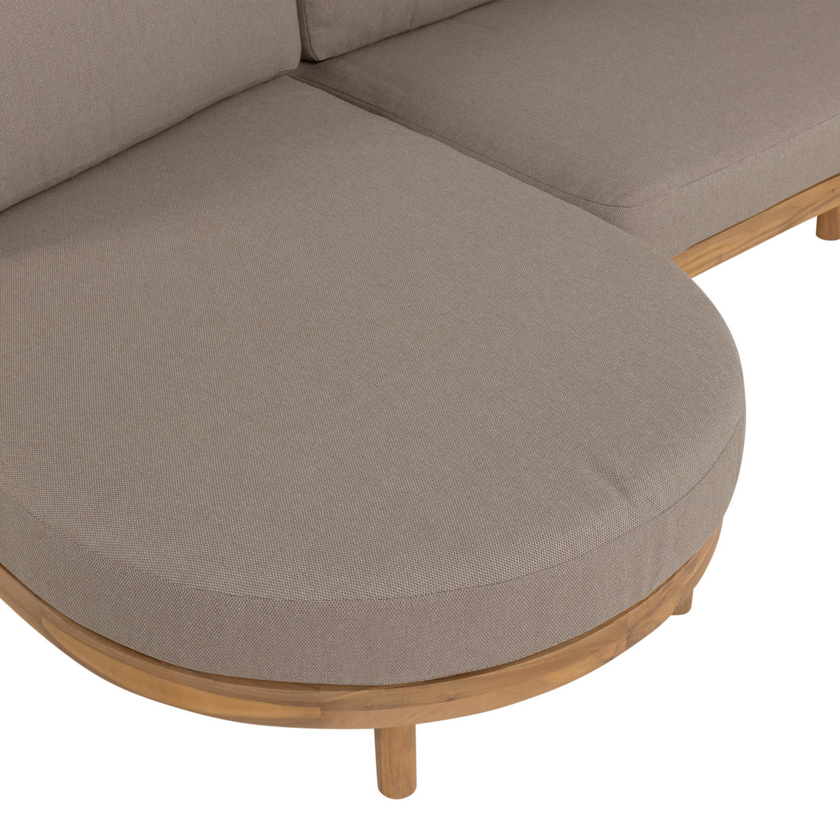 LOUNGEGARNITUR  100/300 cm  Akazie massiv  - Sandfarben, MODERN, Holz/Textil (100/300cm) - Livetastic