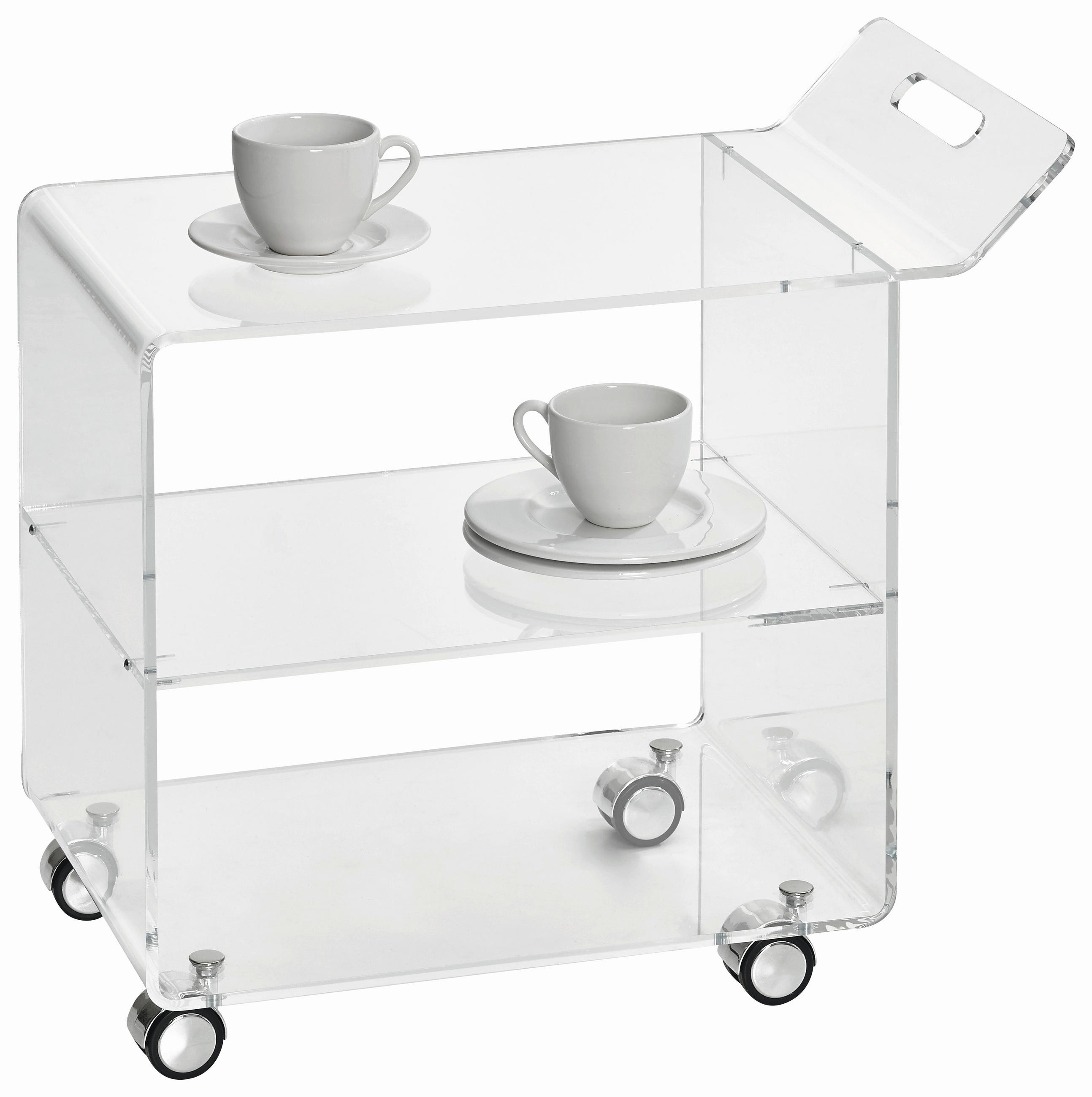 SERVIERWAGEN Klar  - Klar, Design, Kunststoff (63/59/38cm)