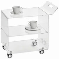 SERVIERWAGEN Klar  - Klar, Design, Kunststoff (63/59/38cm)