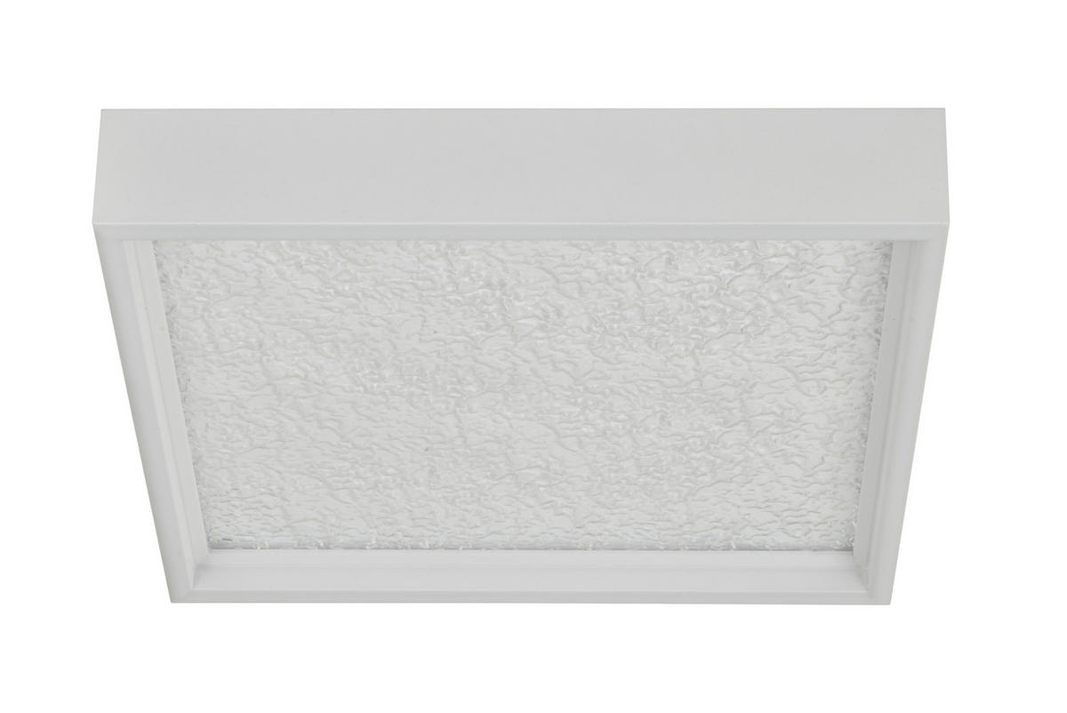 LED-DECKENLEUCHTE Bormes 40/40/6,5 cm  - Weiß, Design, Kunststoff/Metall (40/40/6,5cm)