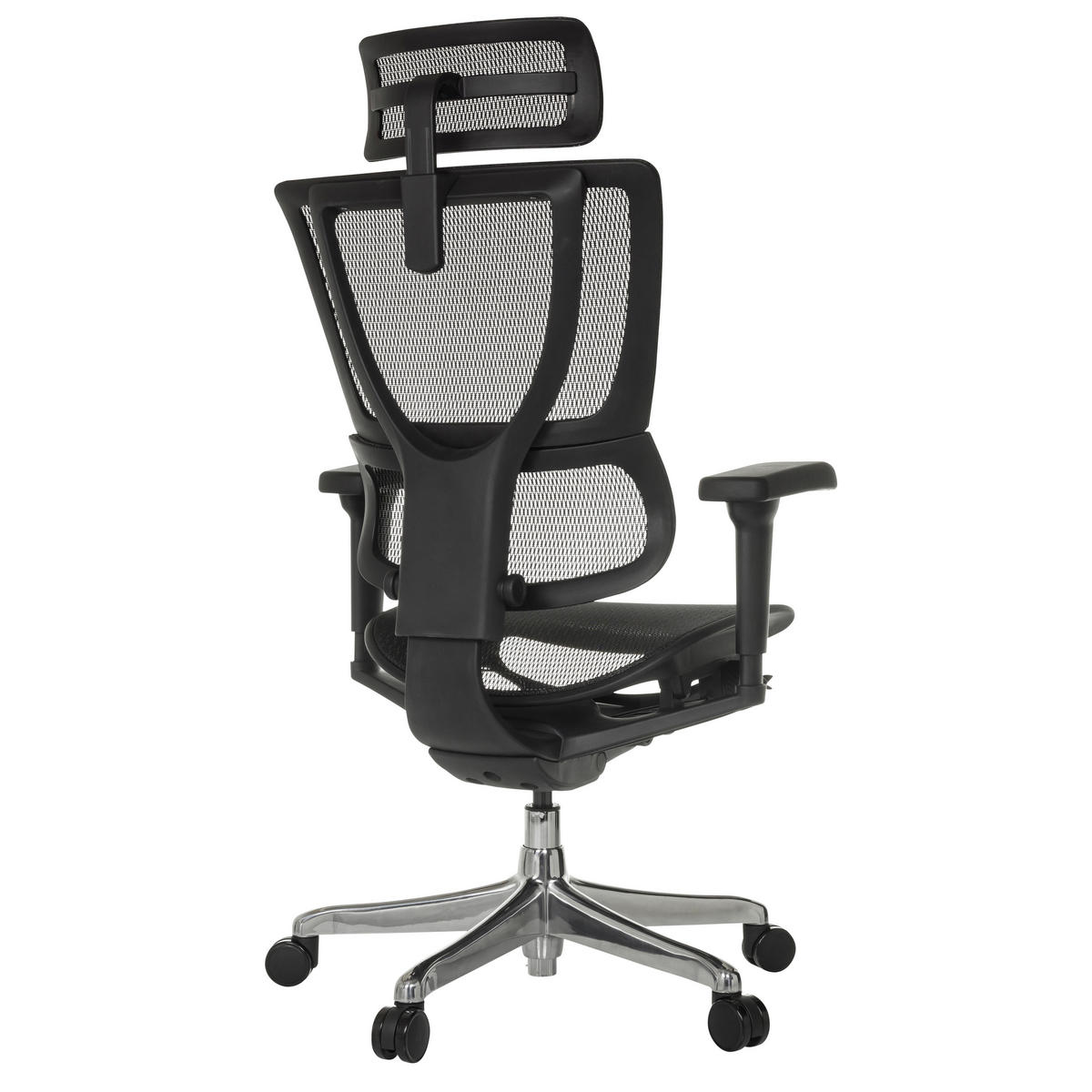 OTOČNÁ ŽIDLE, síť, černá - černá/barvy stříbra, Moderní, kov/textil (71/135/75cm) - MID.YOU