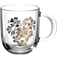 TASSE 400 ml  - Klar/Goldfarben, Basics, Glas (14/15/8,7cm) - Leonardo