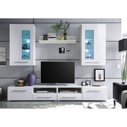 REGAL - bijela/boje srebra, Design, drvni materijal/drvo (240/190/42cm) - Xora