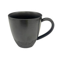 HRNČEK NA KÁVU porcelán keramika  - čierna, Design, keramika (340ml) - Novel