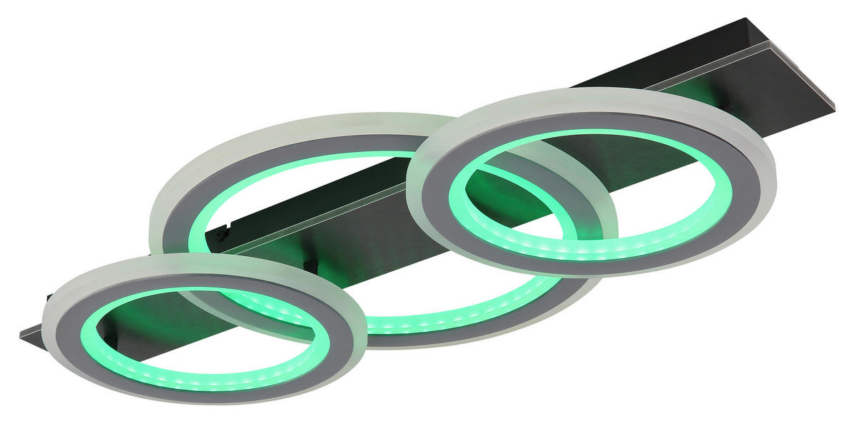STROPNA LED-SVETILKA  JAYDEN ///230 V/ - siva/črna, Design, kovina/umetna masa (73/37/8cm) - Globo