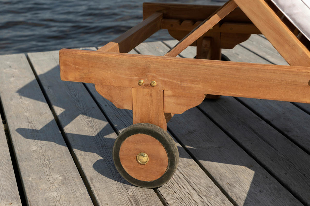 SONNENLIEGE 200/33/65 cm Teakholz  - Teakfarben, KONVENTIONELL, Holz (200/33/65cm) - Gardenson