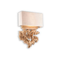 WANDLEUCHTE 30,5/10/45,5 cm   - Beige, KONVENTIONELL, Naturmaterialien/Textil (30,5/10/45,5cm) - Ideal Lux