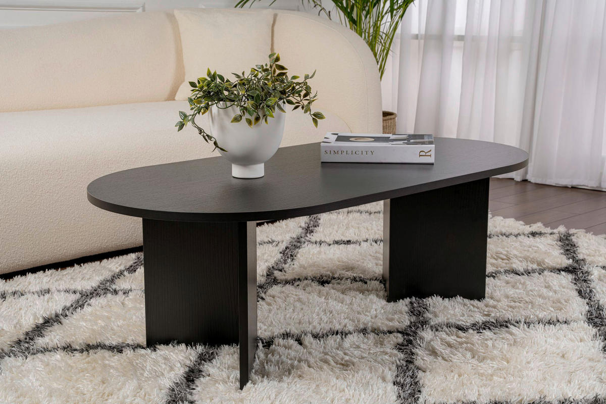 COUCHTISCH Schwarz  - Schwarz, Design, Holzwerkstoff (119/40/60cm) - MID.YOU
