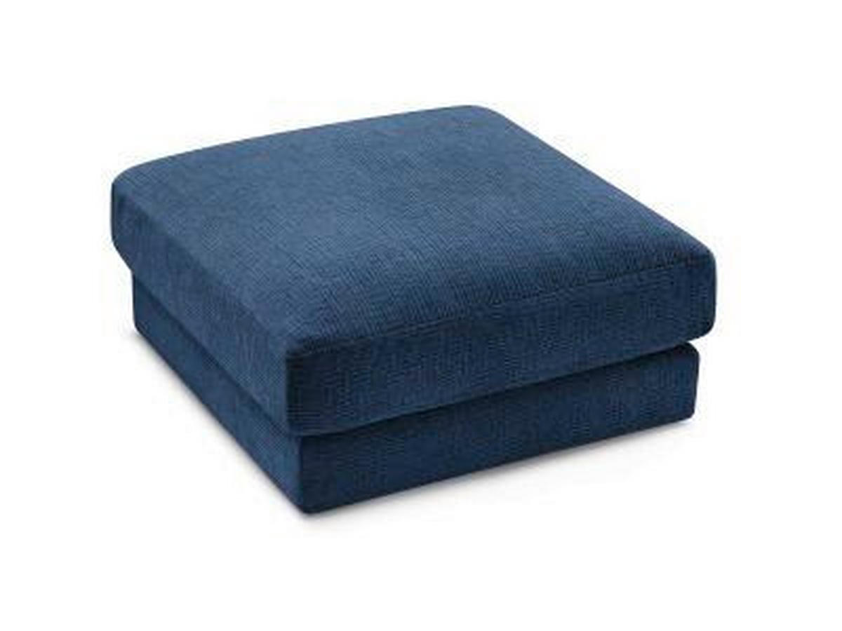 HOCKER LEONARD Struktur Dunkelblau  - Schwarz/Dunkelblau, MODERN, Kunststoff/Textil (86/43/86cm)