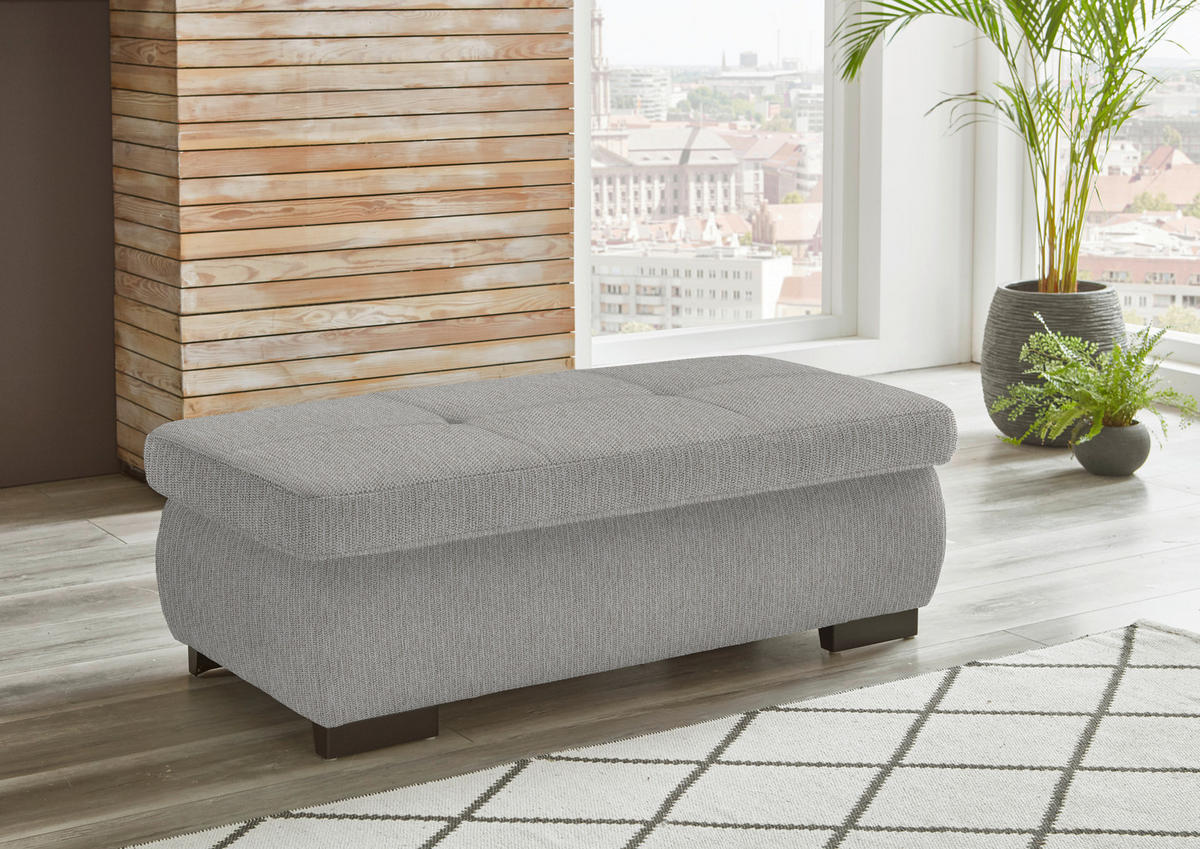 ECKSOFA in Flachgewebe Grau, Hellgrün  - Schwarz/Hellgrün, Design, Textil/Metall (174/297cm) - Beldomo Style