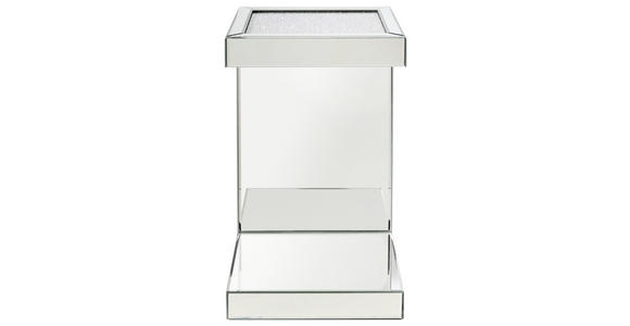 BEISTELLTISCH rechteckig Silberfarben  - Silberfarben, Design, Glas/Holzwerkstoff (30,5/30,5/50,5cm) - Xora
