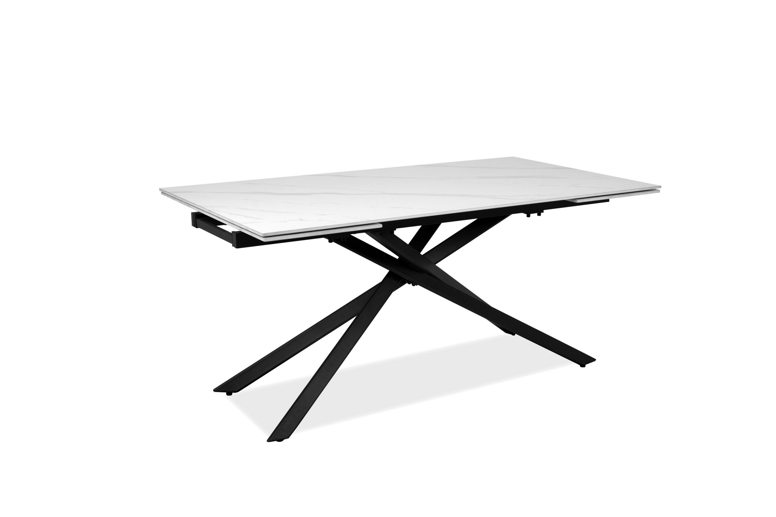 P & B Esstisch Grau, Schwarz 90x76x160 cm
