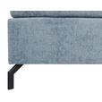 BOXSPRINGBETT 160/200 cm,  in Hellblau, Topper, H3 + H4 = fest + sehr fest  - Schwarz/Hellblau, Design, Textil/Metall (160/200cm) - Esposa