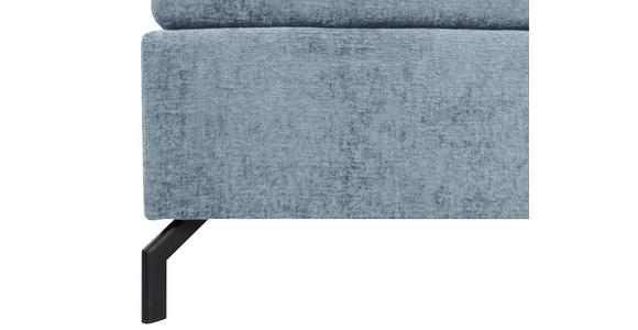 BOXSPRINGBETT 160/200 cm,  in Hellblau, Topper, H3 + H4 = fest + sehr fest  - Schwarz/Hellblau, Design, Textil/Metall (160/200cm) - Esposa