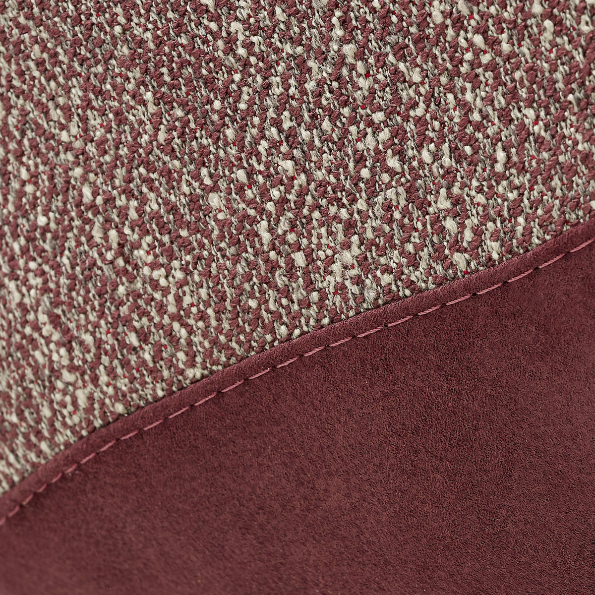ARMLEHNSTUHL  in Webstoff  - Eichefarben/Bordeaux, Design, Holz/Textil (58/83/59cm) - Linea Natura