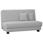 SCHLAFSOFA Webstoff Hellgrau  - Hellgrau/Schwarz, Design, Textil/Metall (145/85/100cm) - Carryhome