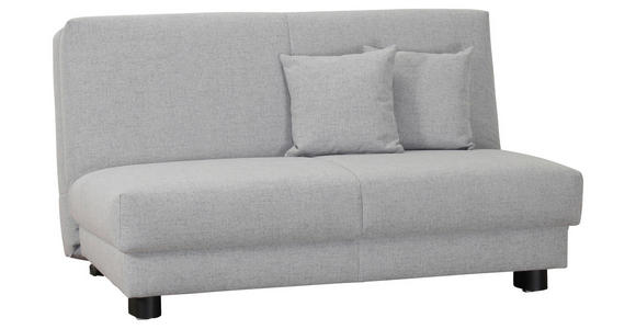 SCHLAFSOFA Webstoff Hellgrau  - Hellgrau/Schwarz, Design, Textil/Metall (145/85/100cm) - Carryhome