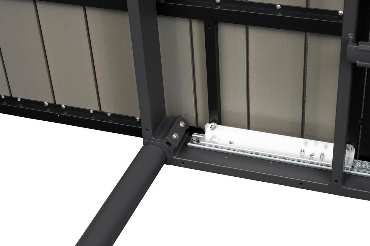 GARTENTISCH 160-240/90/78 cm Metall, Kunststoff rechteckig  - Anthrazit/Grau, MODERN, Kunststoff/Metall (160-240/90/78cm) - Ambia Garden