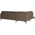 ECKSOFA in Flachgewebe Braun  - Anthrazit/Braun, Design, Textil/Metall (230/254cm) - Ambiente