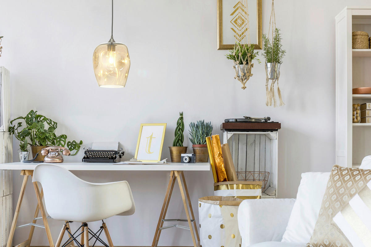 ZÁVESNÉ SVIETIDLO, 22/22/34 cm  - číra/sivá, Basics, sklo (22/22/34cm) - MID.YOU