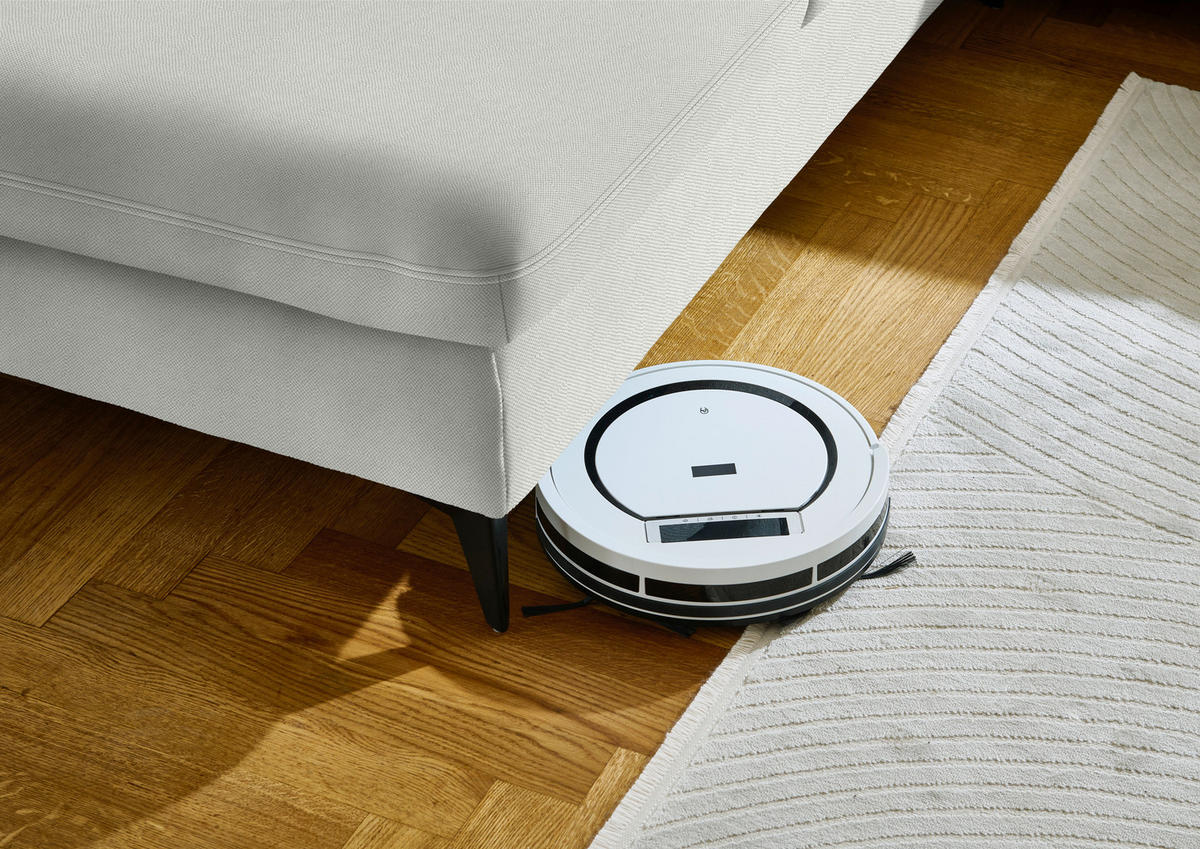 WOHNLANDSCHAFT Chenille Ecru  - Ecru/Schwarz, Design, Textil/Metall (255/369/198cm) - Beldomo Style