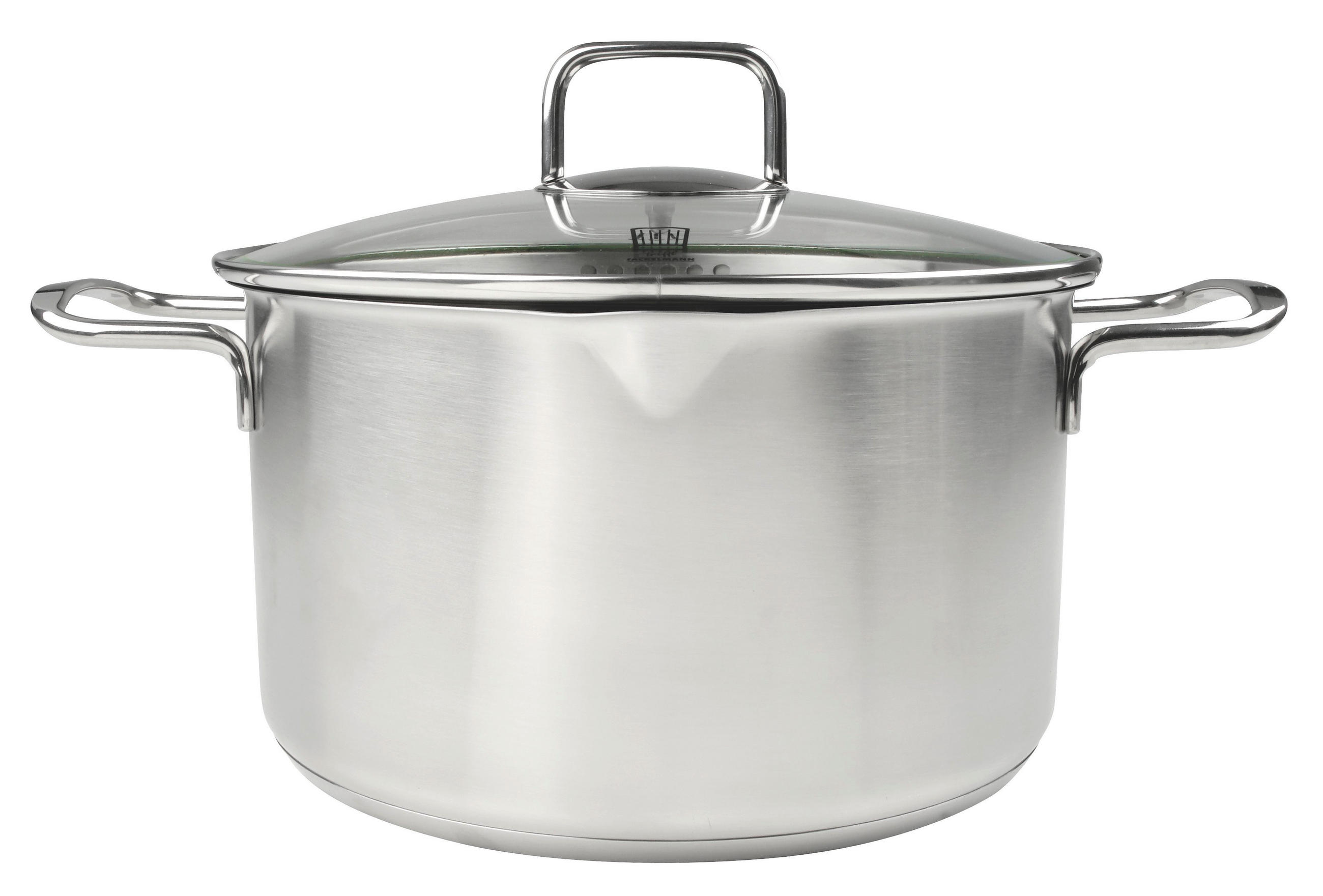 Oală Pentru Carne 5,5 L  - culoare inox, Design, sticlă/metal (24cm) - Chefkoch+Fackelmann