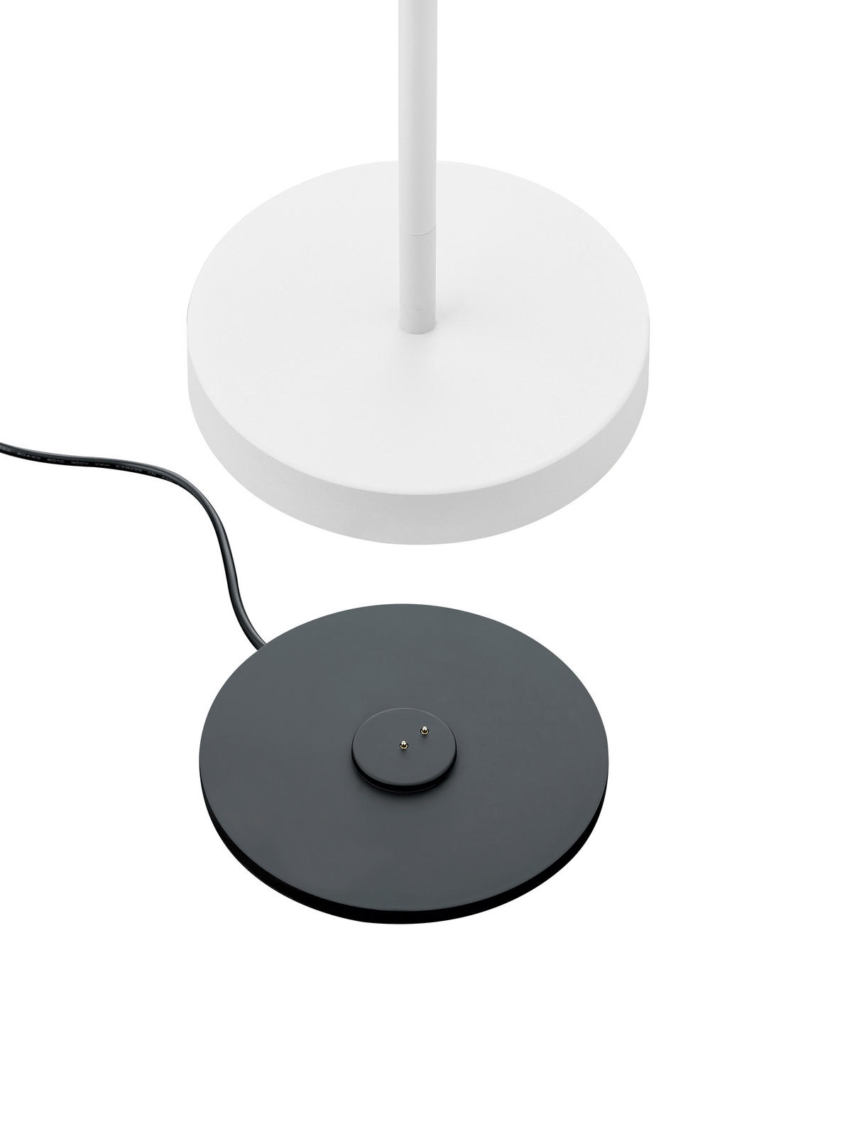 AKKU-STEHLEUCHTE 16/120 cm Minimalistisch  - Weiß, KONVENTIONELL, Metall (16/120cm) - Hell