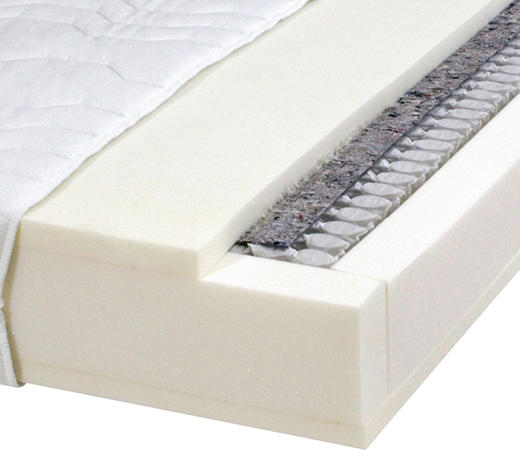 TASCHENFEDERKERNMATRATZE Höhe ca. 25 cm  - Weiß, Basics, Textil (180/200cm) - Boxxx