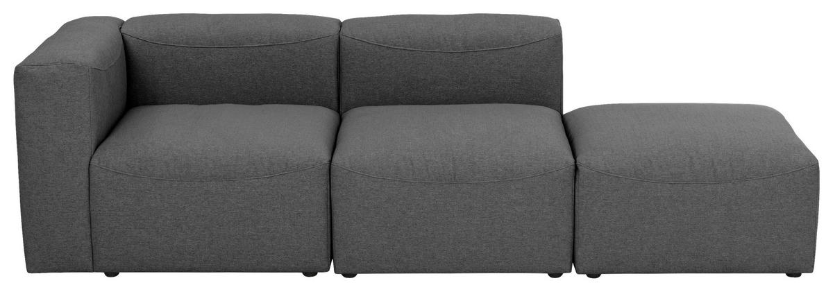 OTTOMANE LENA Anthrazit  - Anthrazit, Design, Kunststoff/Textil (250/73/100cm) - Max Winzer