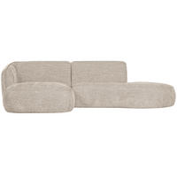ECKSOFA einzeln stellbar  Polly Sandfarben Webstoff  - Sandfarben/Schwarz, Design, Kunststoff/Textil (150/275cm) - Livetastic