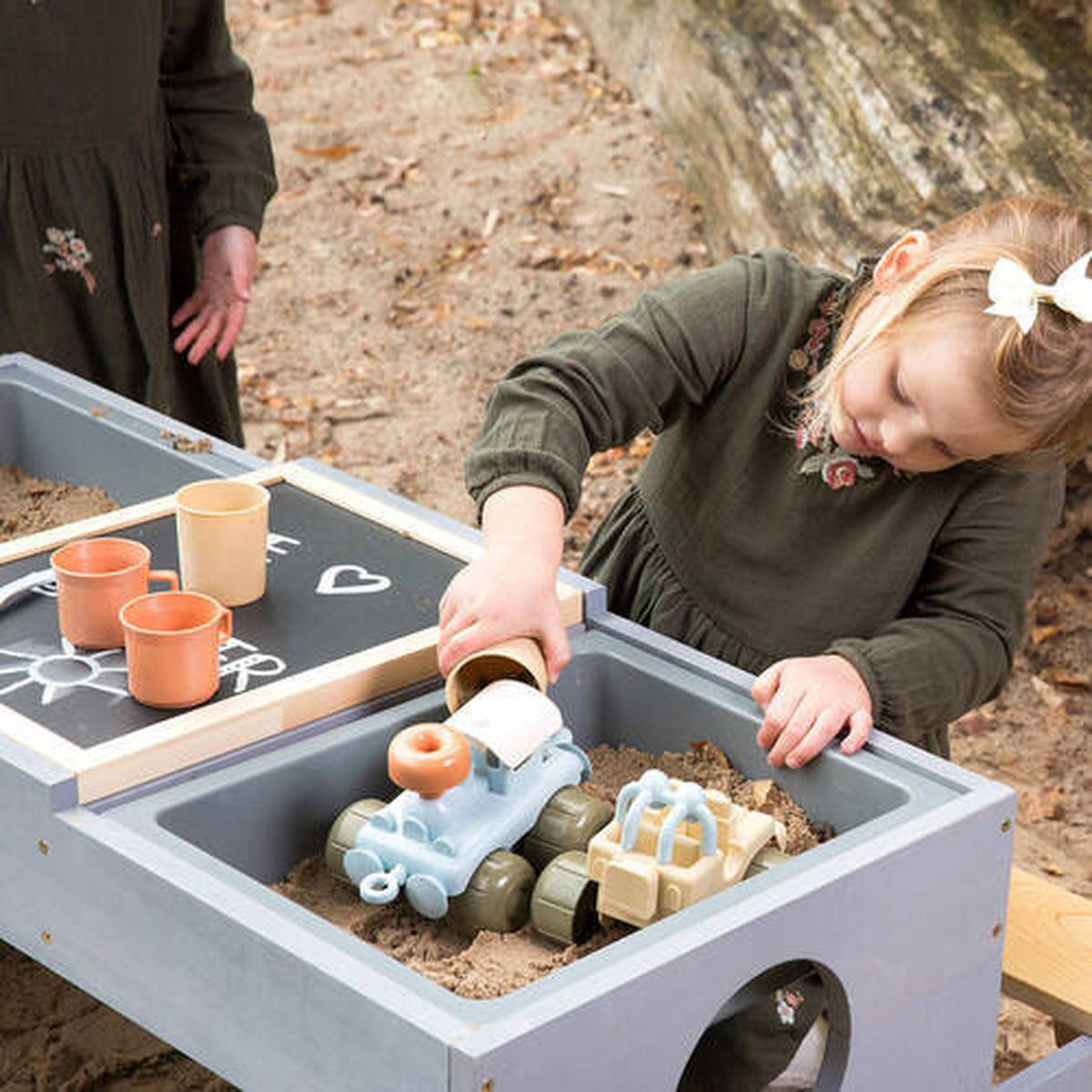 KINDER-GARTENTISCH Creator  - Naturfarben/Grau, Basics, Holz (100/90/50cm) - MUDDY BUDDY