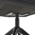 ARMLEHNSTUHL  Wippfunktion, Sitzfläche 360° drehbar, automatische Rückholfunktion  Echtleder  - Schwarz, Design, Leder/Metall (65/92/67,5cm) - Novel