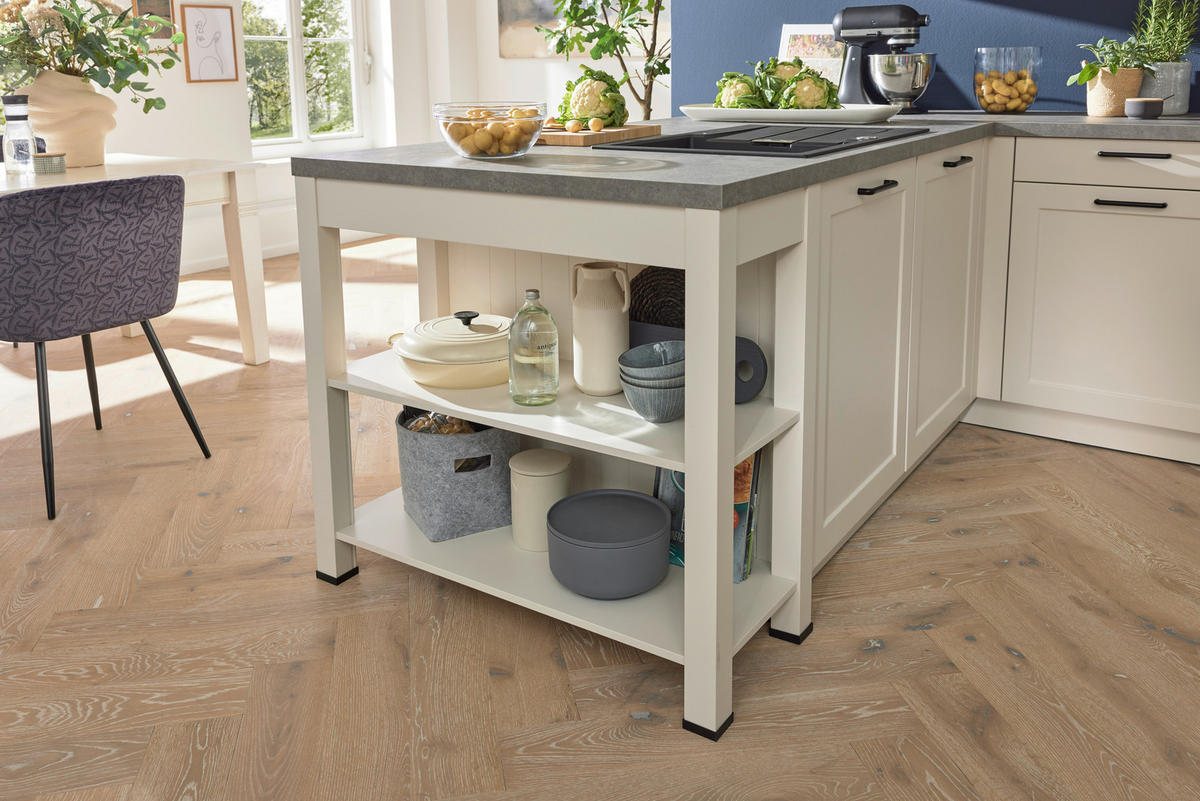 EINBAUKÜCHE VICTORIA SATIN  - LIFESTYLE, Holzwerkstoff - Novel