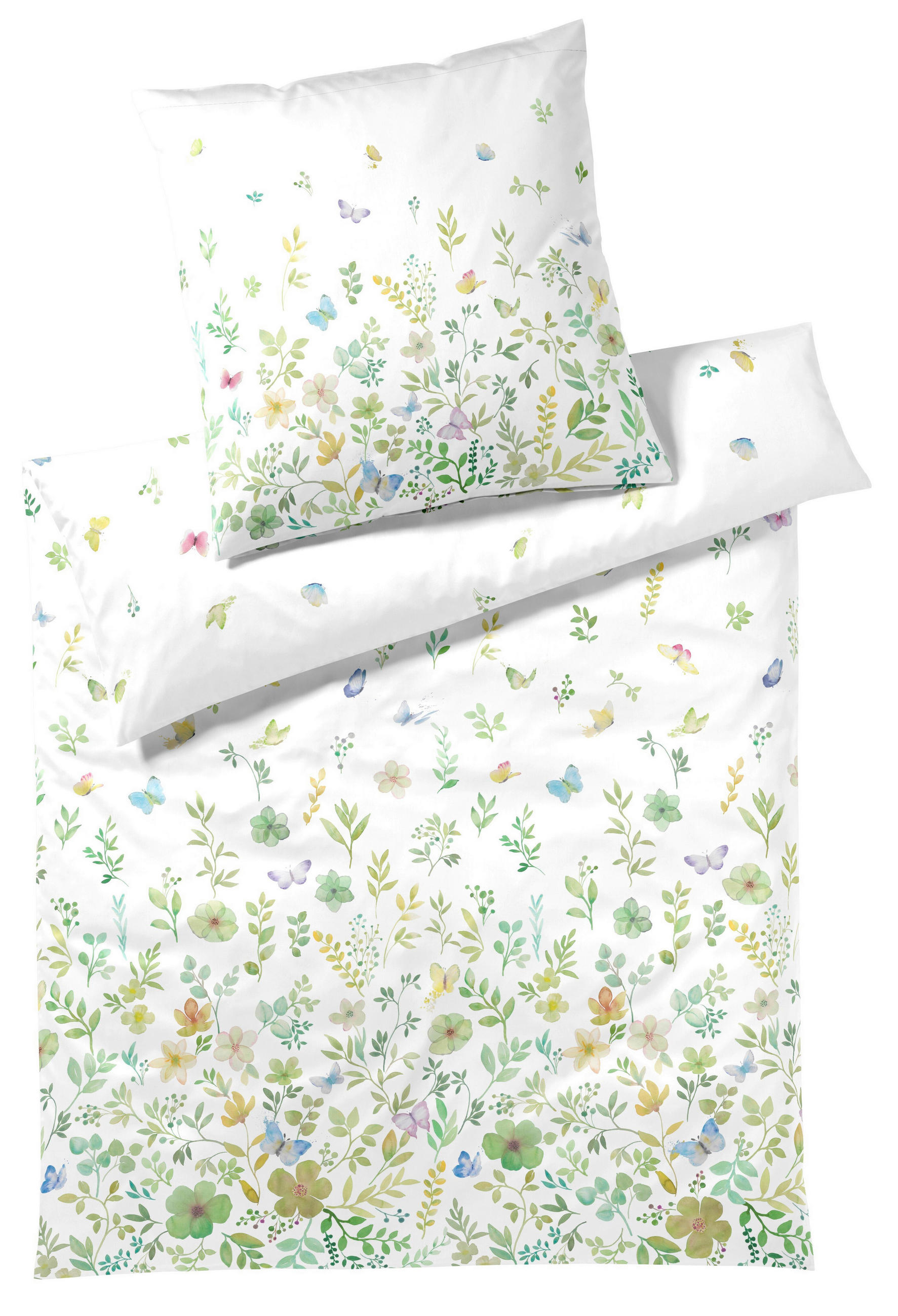 POSTELJNINA SPRING FLING 140/200 cm mako saten bela  - bela, Konvencionalno, tekstil (140/200cm) - Elegante